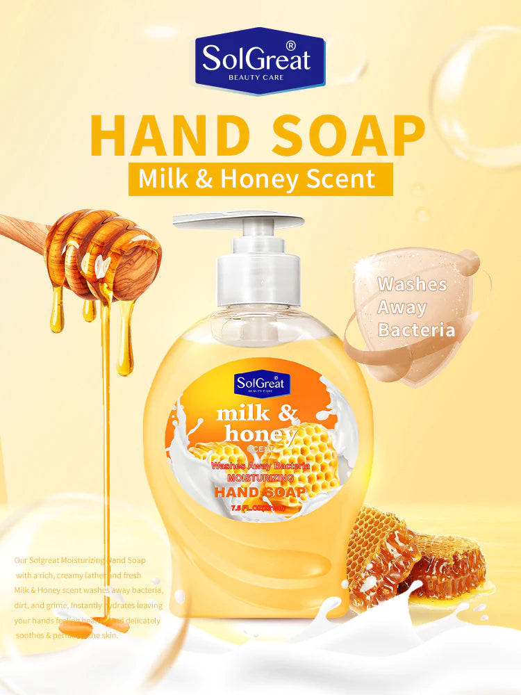 Solgreat MOISTURIZING HAND SOAP - MILK & HONEY SCENT